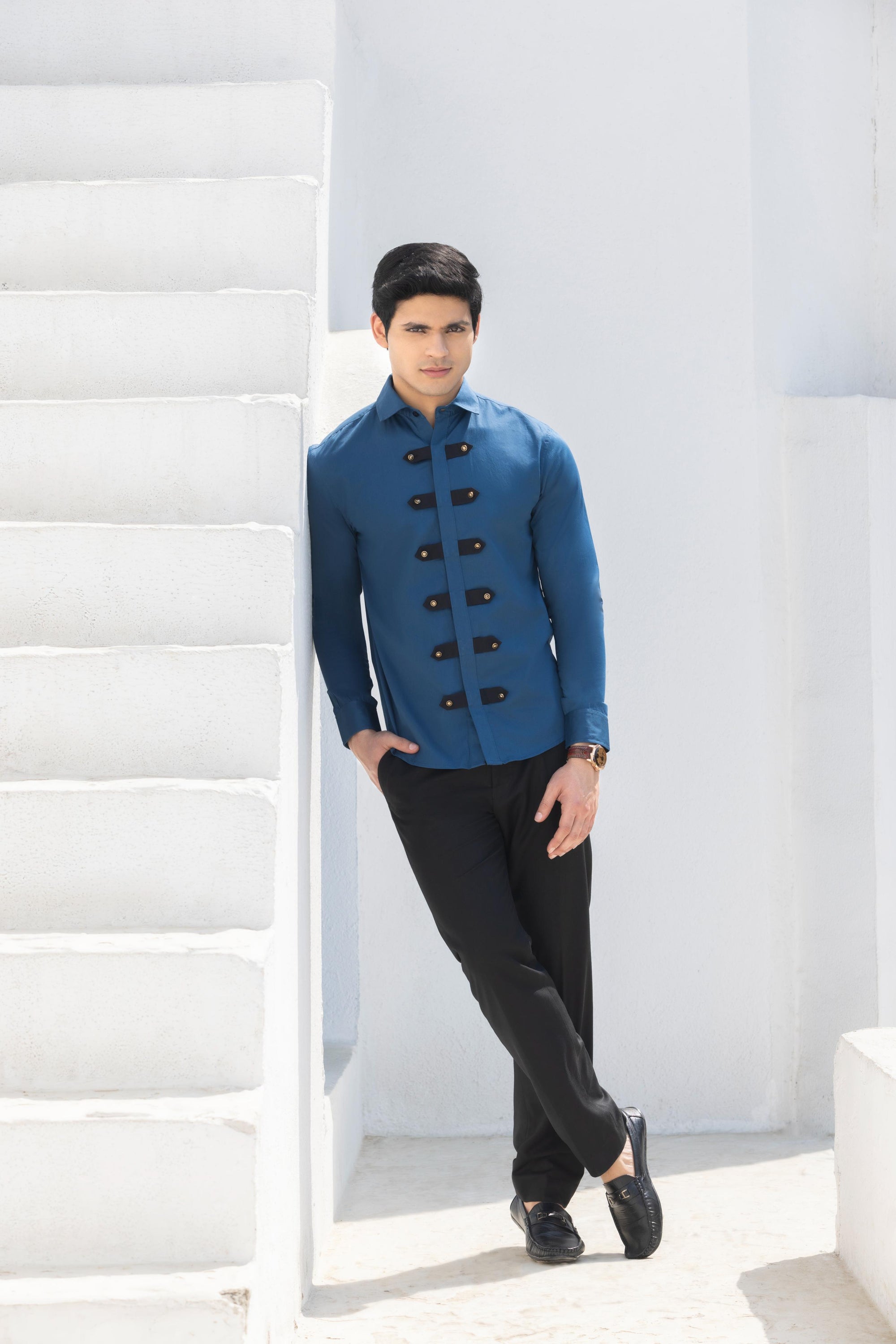 Sapphire Oppulance Cut And Sew Shirt