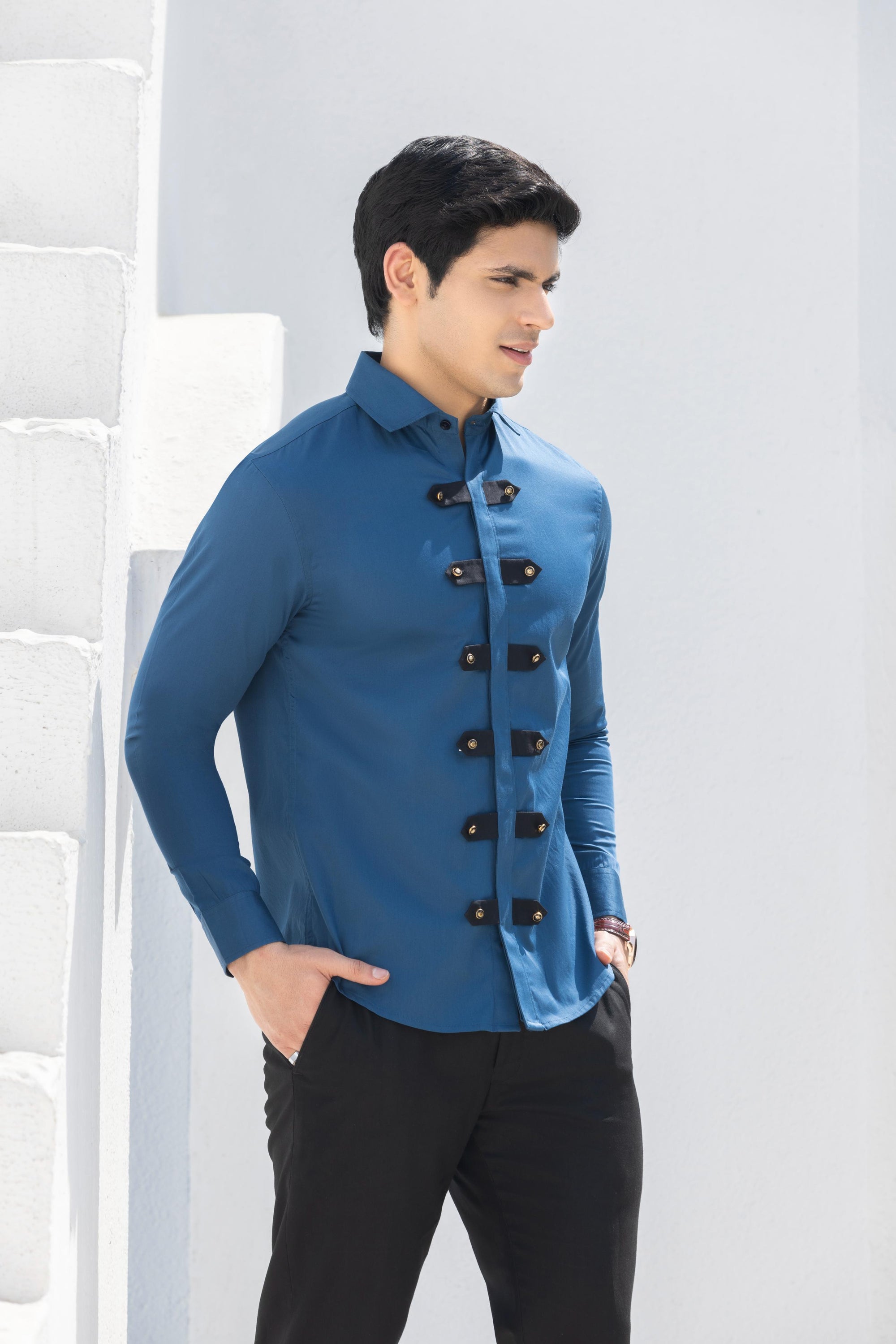 Sapphire Oppulance Cut And Sew Shirt