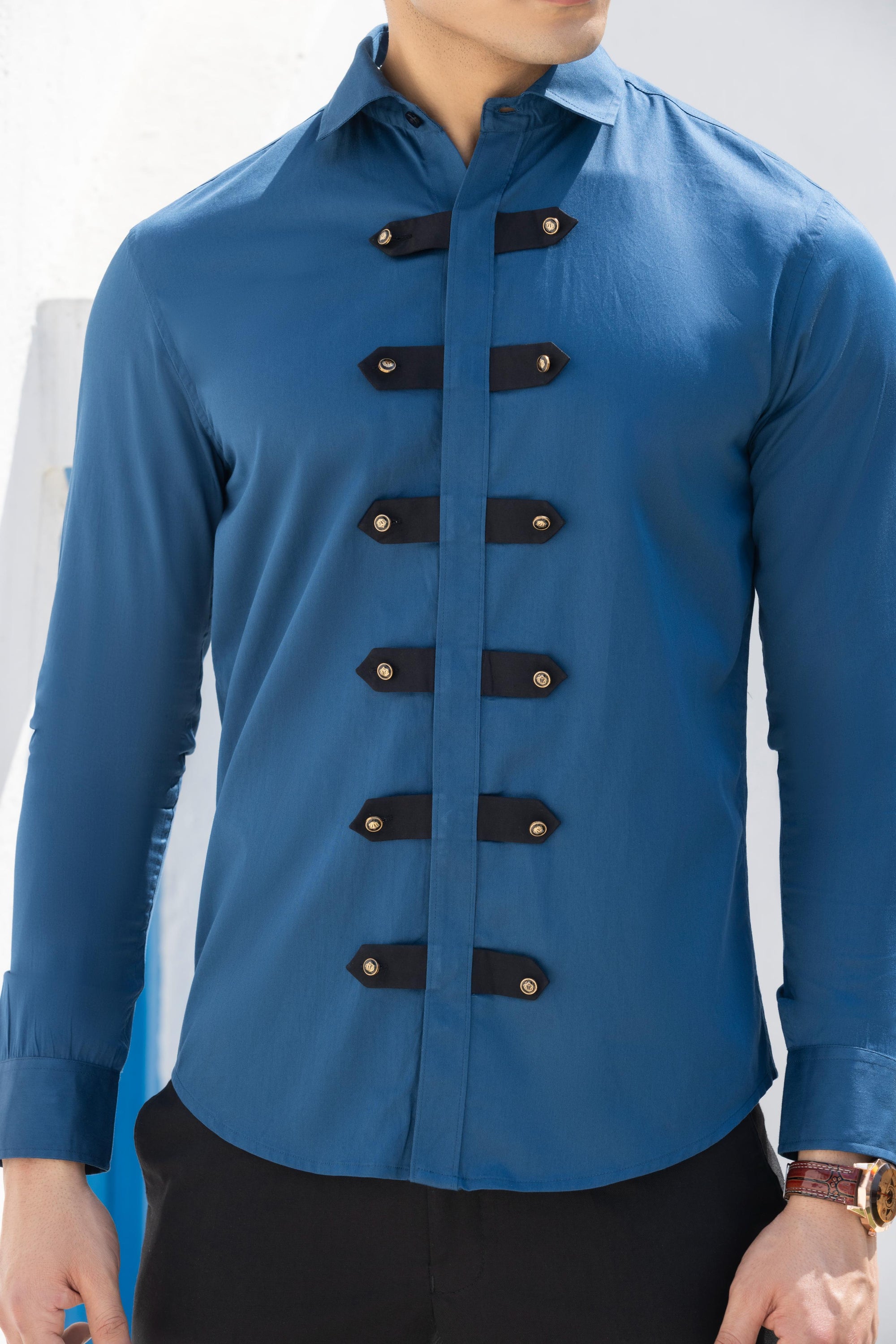 Sapphire Oppulance Cut And Sew Shirt