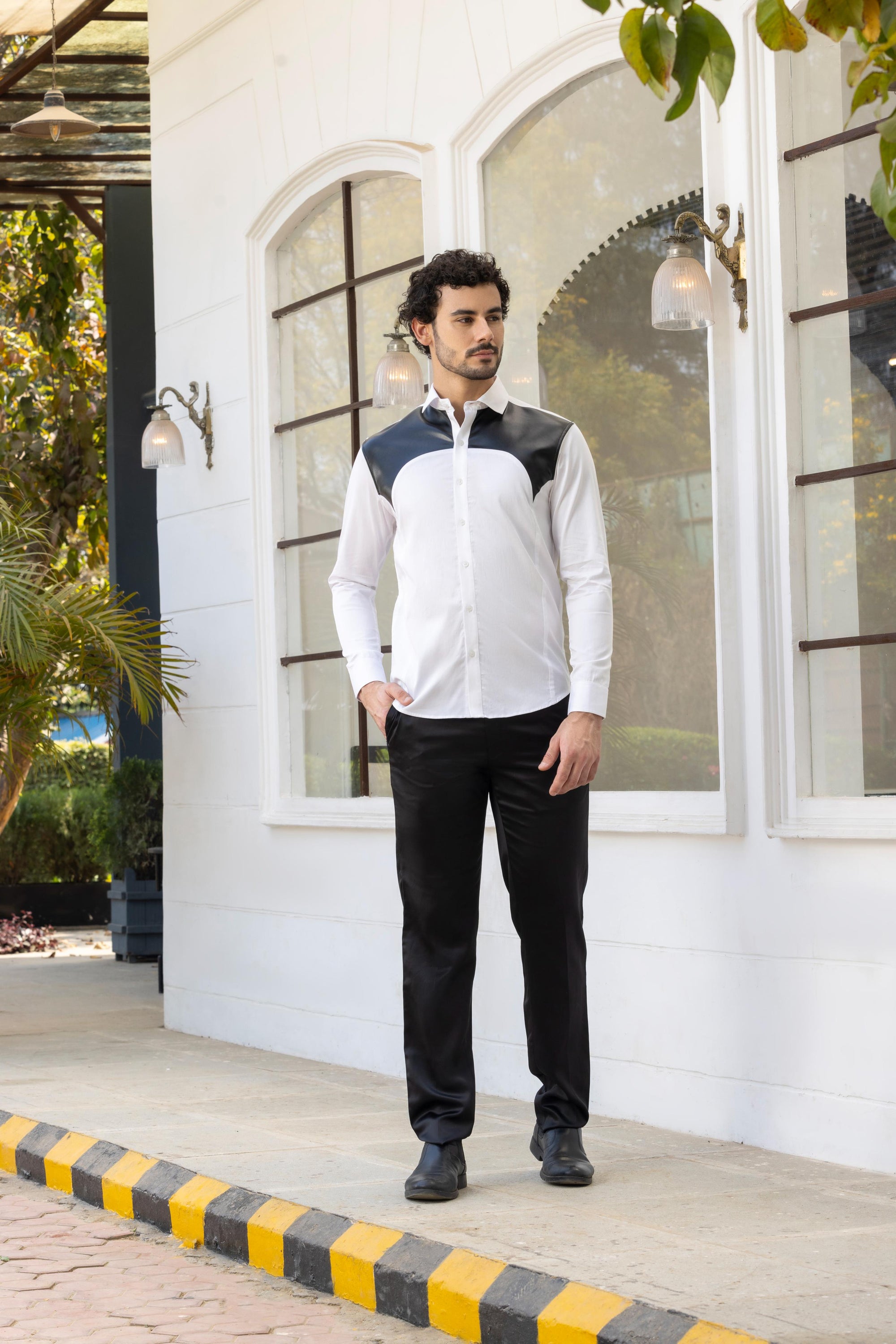 Ivory Fusion Cut And Sew Shirt