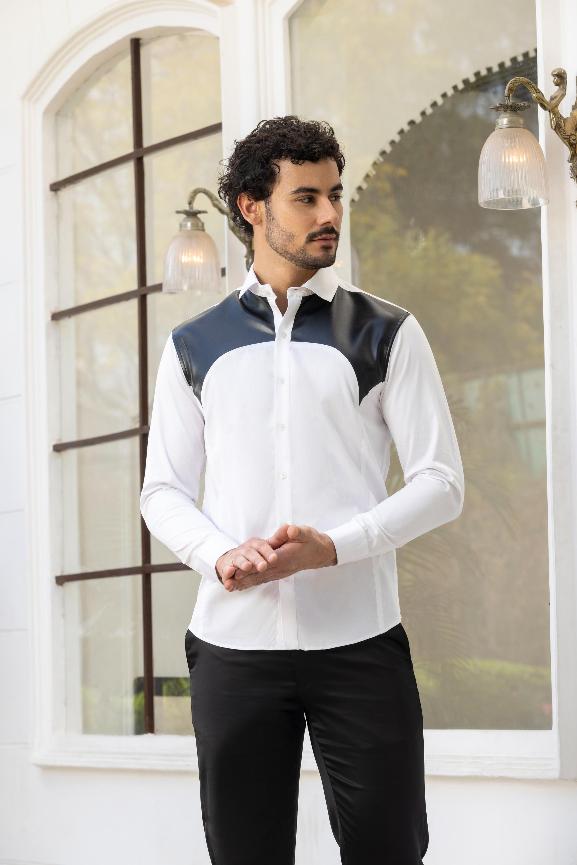 Ivory Fusion Cut And Sew Shirt