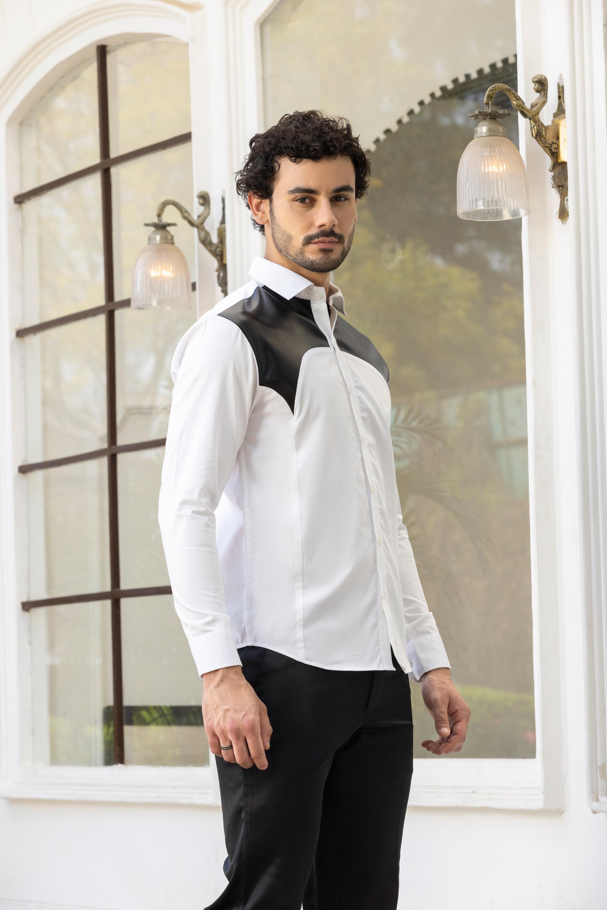 Ivory Fusion Cut And Sew Shirt