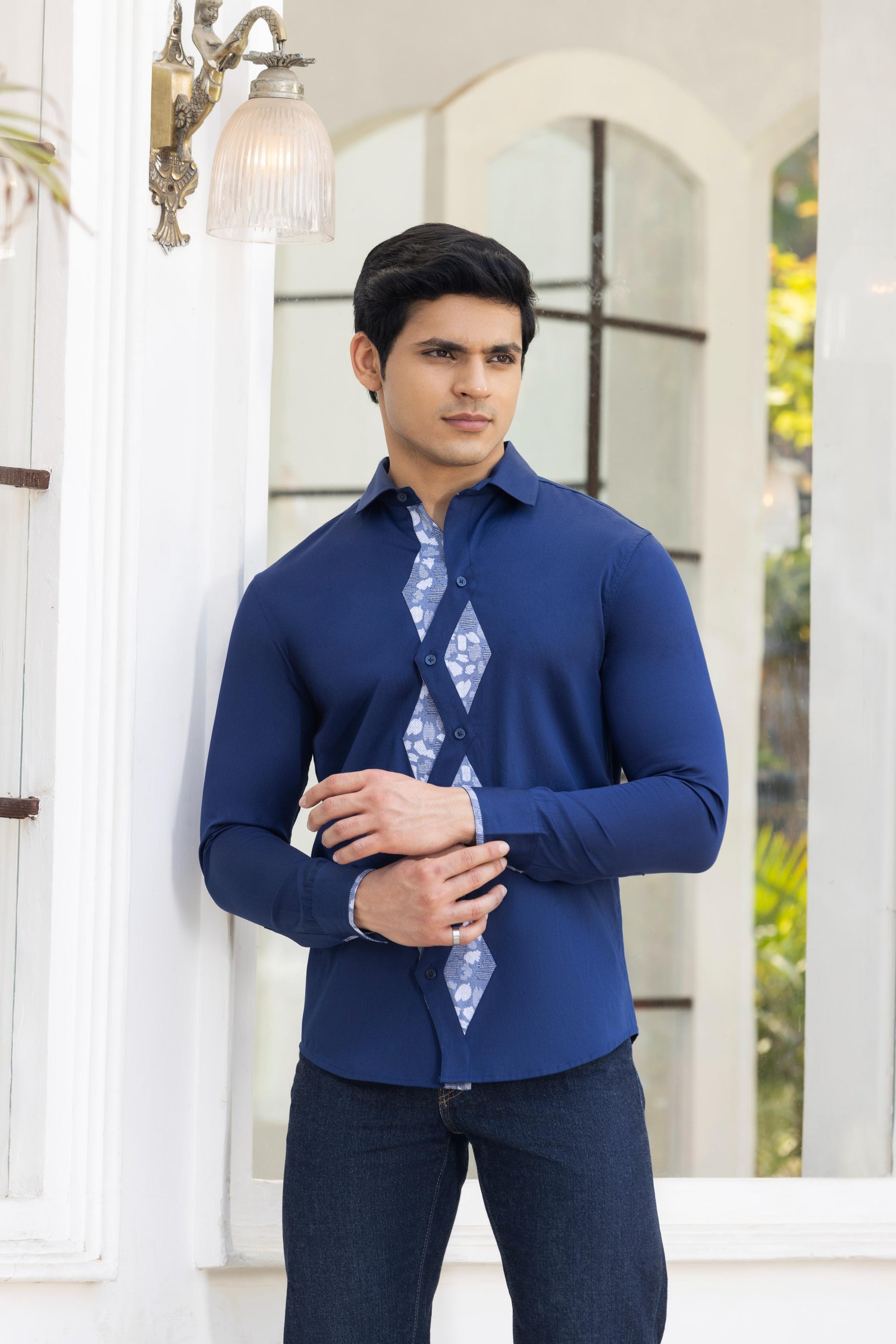 Twisted Zig-Zag Cut And Sew Shirt