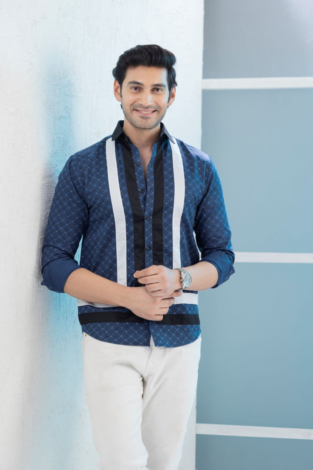 Fusion Striped Cut And Sew Shirt