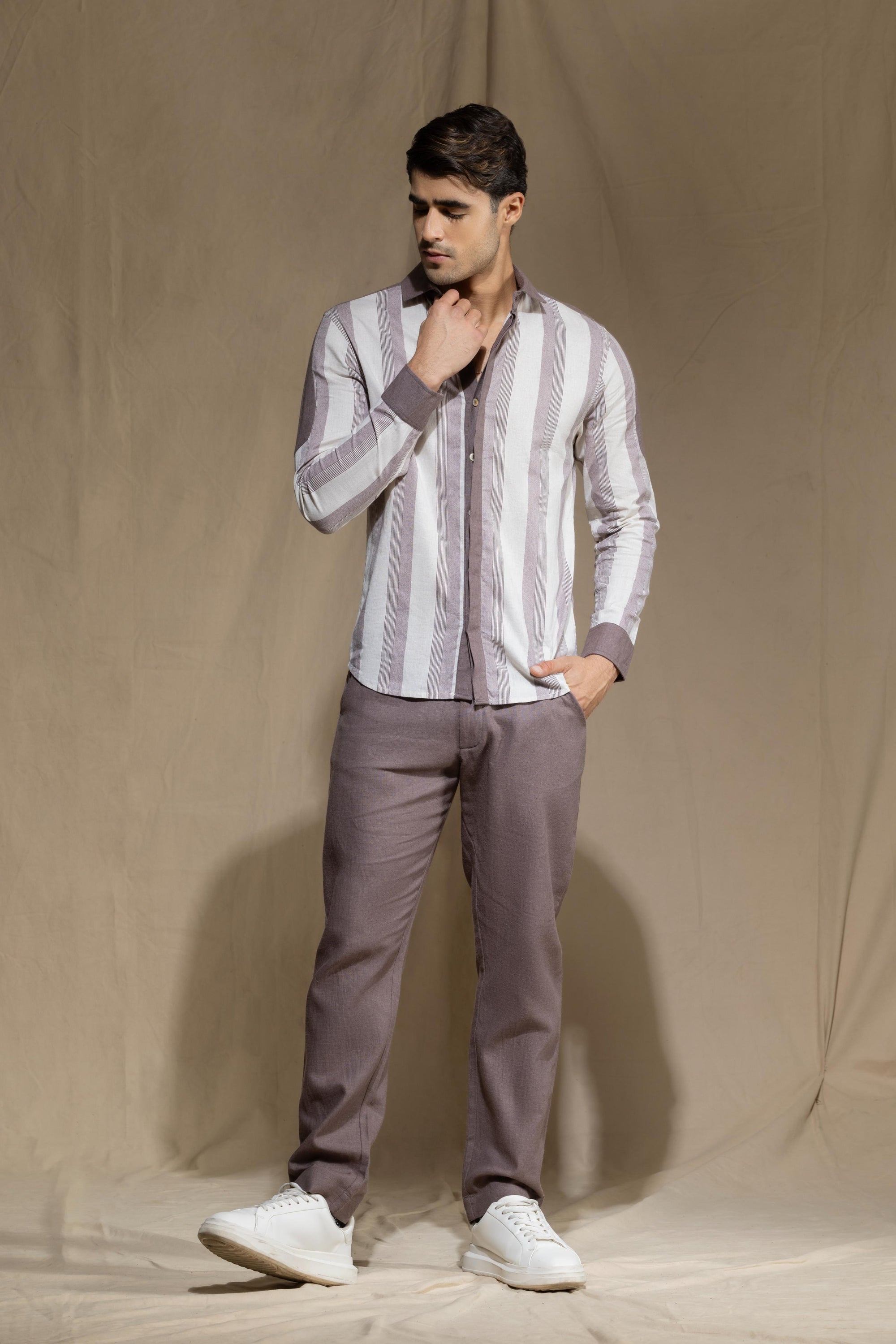 Maroon Stripes co-ord set