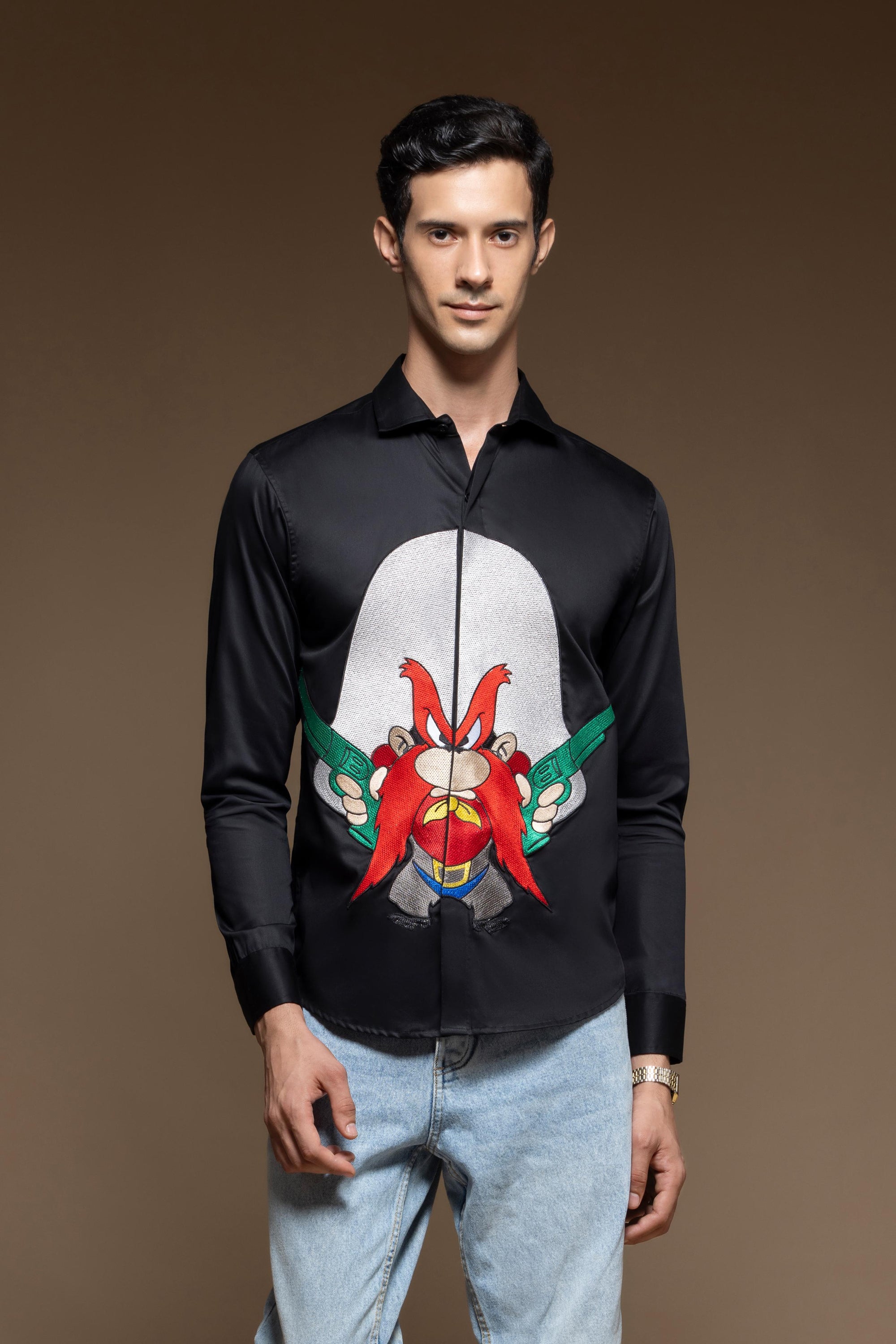 Western Wild Man Embroidered Shirt