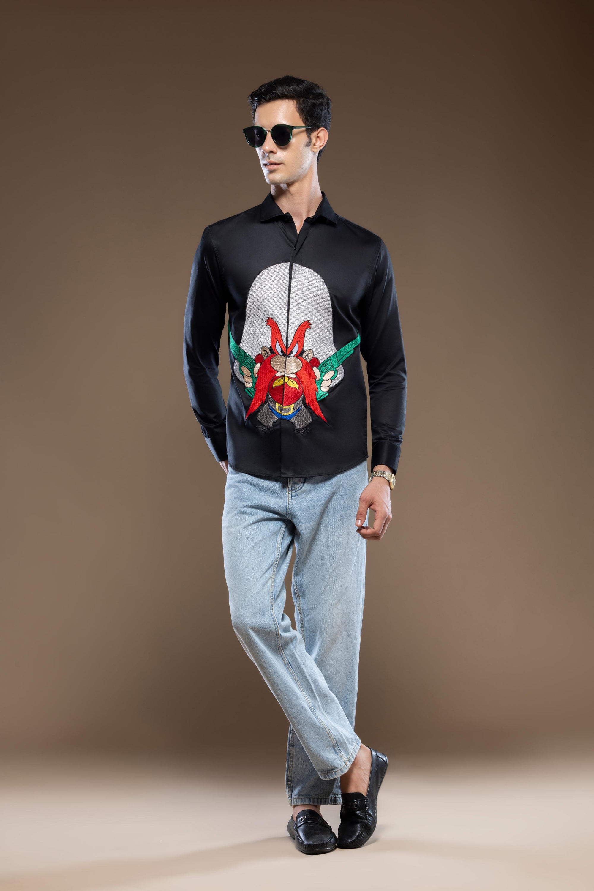 Western Wild Man Embroidered Shirt