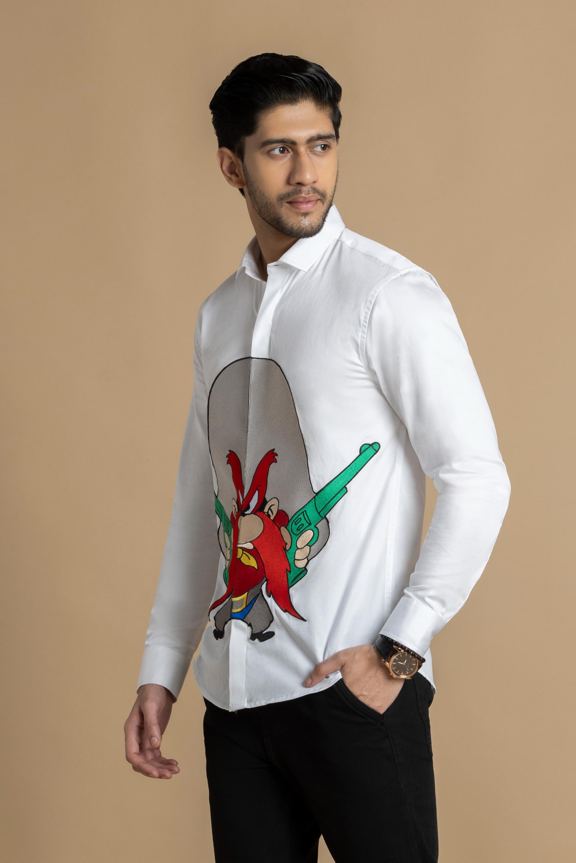 Western Wild Man Embroidered Shirt
