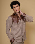 Brown Leather Shirt