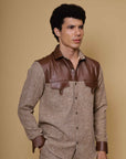 Brown Leather Shirt