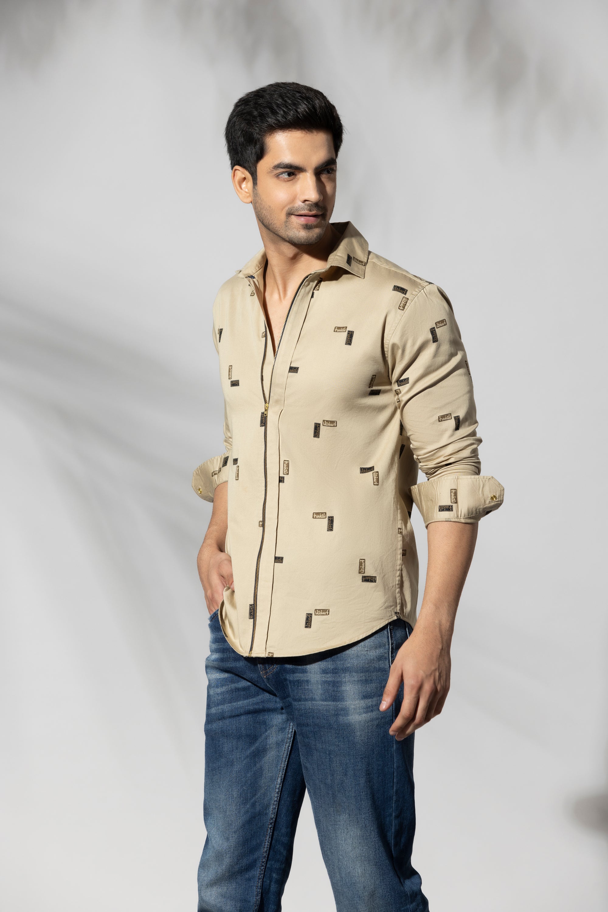 Zipper Zeal Cut And Sew Shirt