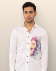 Abstract Lion - Embroidered Shirts