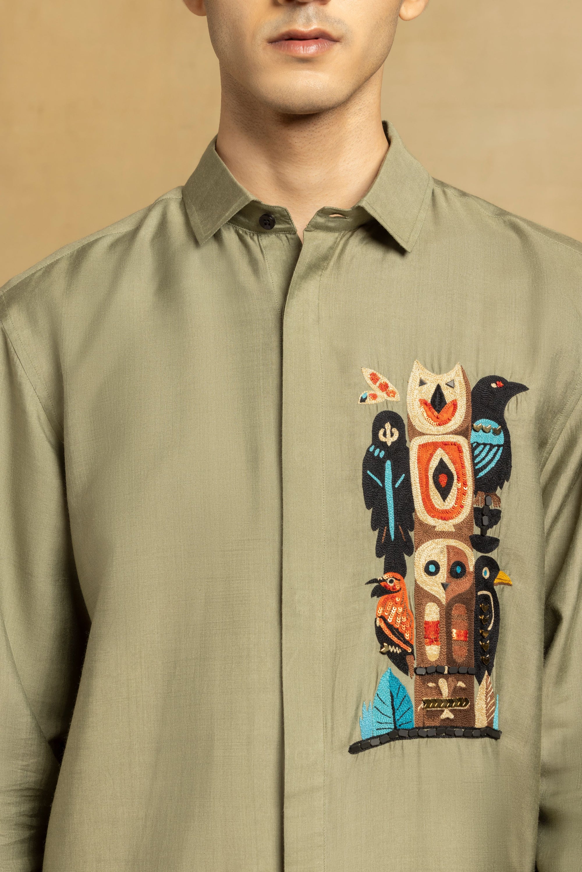 Totem Tale Shirt - Embroidered Shirts