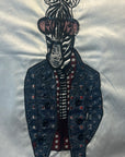 Suited Zebra Shirt - Light Blue - Embroidered Shirts