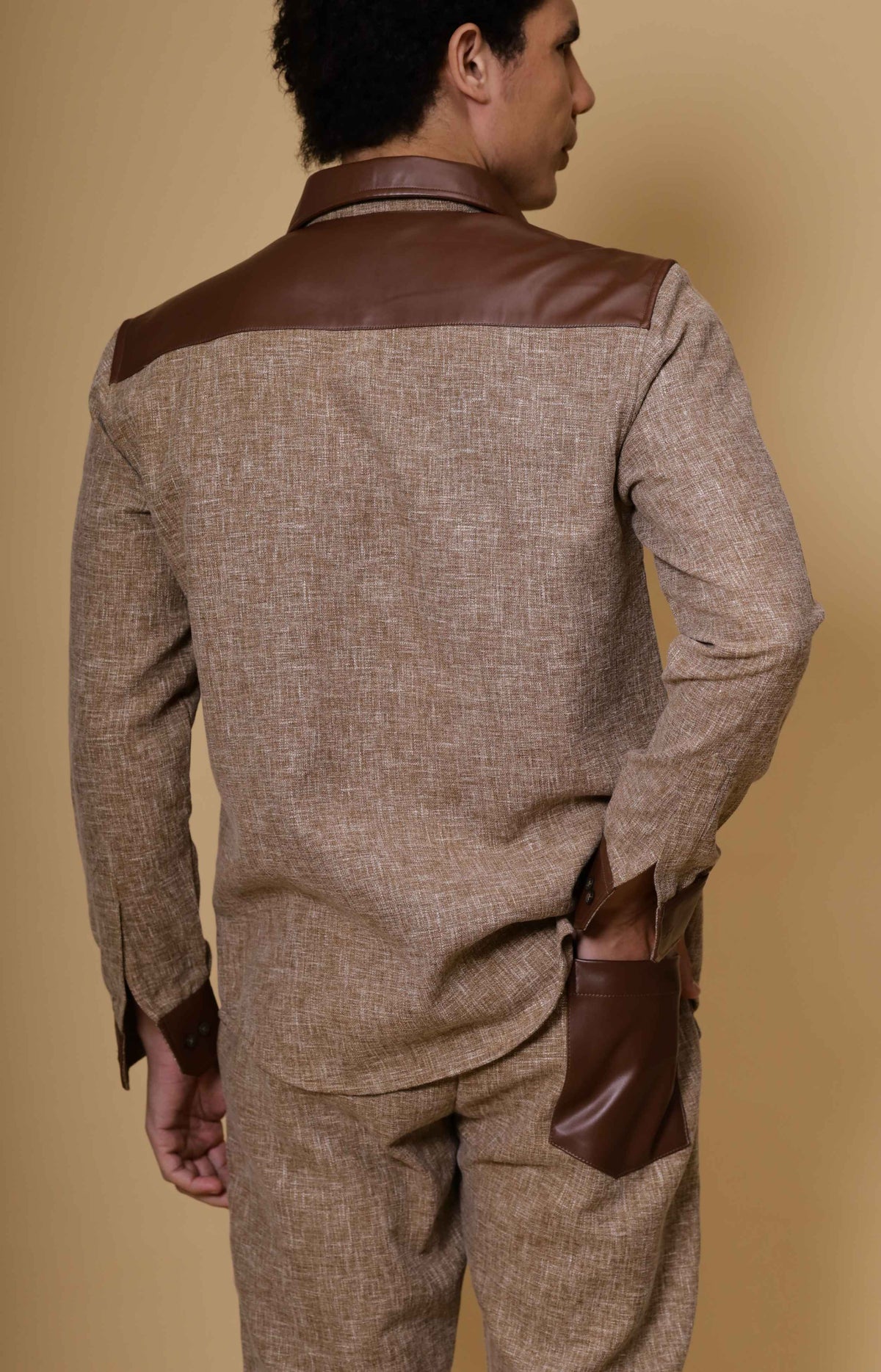 Brown Leather Shirt