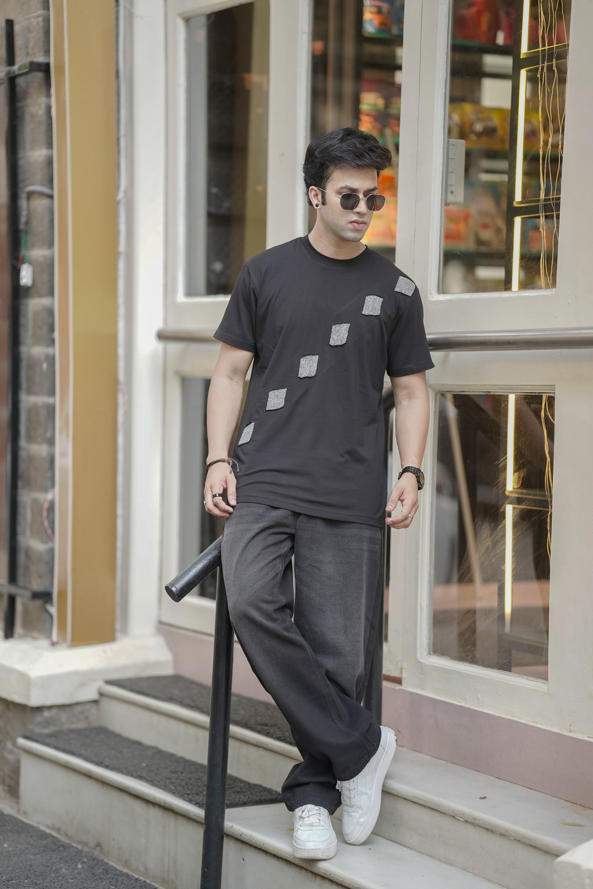 Diamond Perforation T Shirt