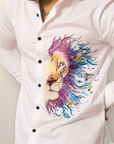 Abstract Lion  - Embroidered Shirts